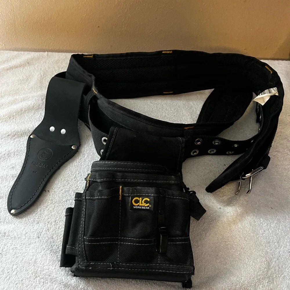 CLC Tool Works &Klein 4Pc Belt/Tool Pouches